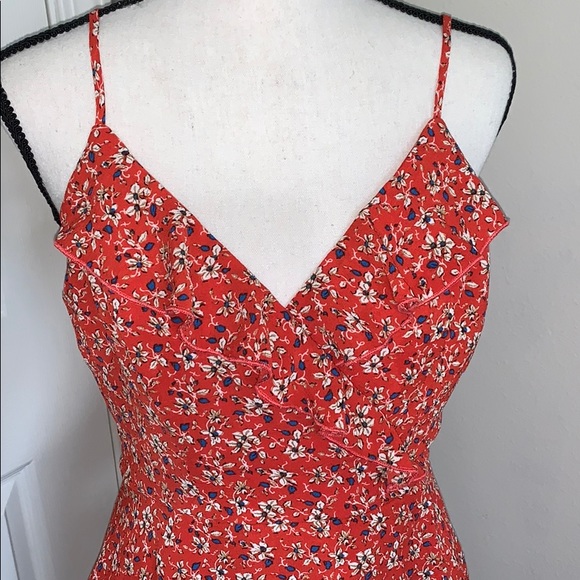 red and blue sundress